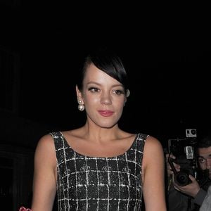 Lily Allen et Sam Cooper arrivant à une soirée à la Chiltern Firehouse à Londres le 16 février 2014