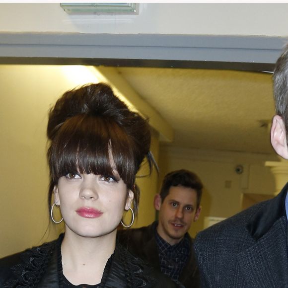 Lily Allen et Sam Cooper - Etam Live Show de la collection lingerie de Natalia Vodianova à la Bourse du Commerce à Paris. Le 26 fevrier 2013.