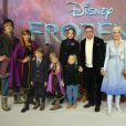 Guy Ritchie, ses enfants Rafael, Rivka, Levi et sa femme Jacqui Ainsley - Les célébrités assistent à la première de "Frozen 2" à Londres, le 17 novembre 2019.