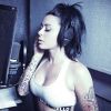 Shanna Kress en studio d'enregistrement à Miami - Instagram, 18 juillet 2018