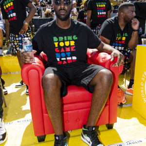 Exclusif - Thomas Ngijol - Personnalités lors de l'événement "Quai 54 World Streetball Championship" sur la pelouse de la rue de Suffren à Paris, France. Le 22 juin 2019. © Pierre Perusseau / Bestimage