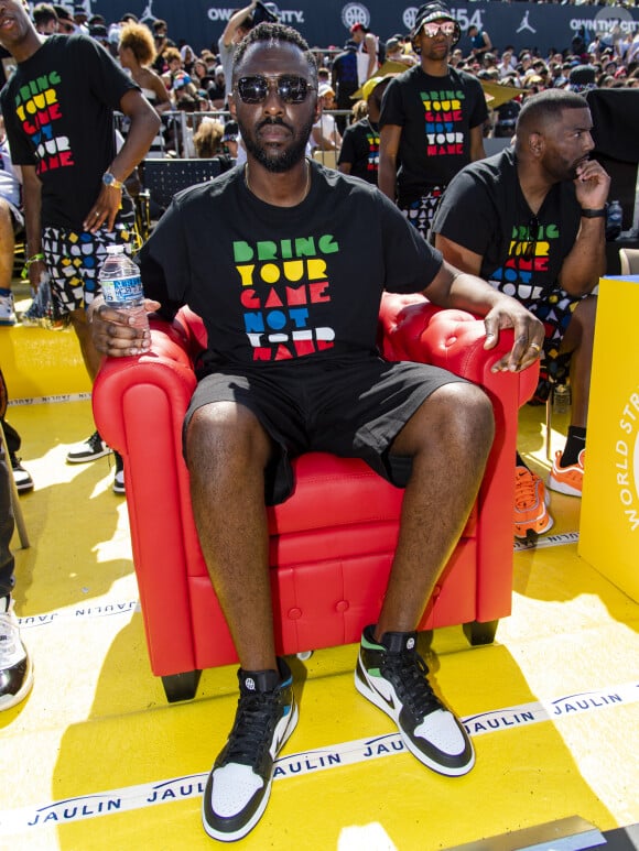 Exclusif - Thomas Ngijol - Personnalités lors de l'événement "Quai 54 World Streetball Championship" sur la pelouse de la rue de Suffren à Paris, France. Le 22 juin 2019. © Pierre Perusseau / Bestimage