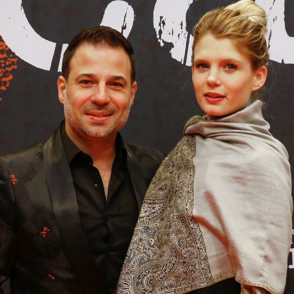 Mario Barravecchia et sa femme Jessica - Photocall de la cérémonie de clôture de la 11ème édition du festival international du film policier de Beaune, le 6 avril 2019. © CVS/Bestimage