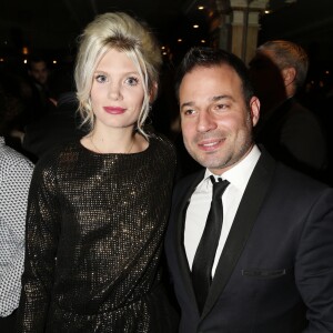 Mario Barravecchia et sa fiancée Jessica lors de la réception organisée en l'honneur de l'entrée de Nikos Aliagas au musée Grévin. Paris, le 7 décembre 2016. © Christophe Aubert via Bestimage