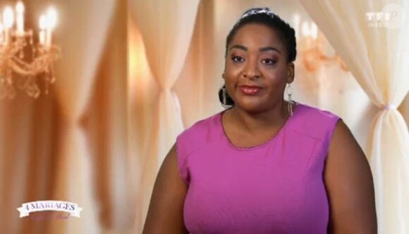 Cynthia dans "4 mariages pour 1 lune de miel", le 19 novembre 2019, sur TF1