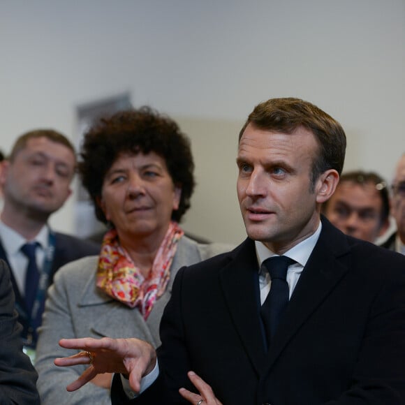 Frédérique Vidal, ministre de l'enseignement supérieur, de la recherche et de l'innovation - Le président Emmanuel Macron inaugure le nouveau pôle universitaire de la Citadelle et échanges avec des étudiants à l'Université de Picardie Jules Vernes à Amiens le 21 novembre 2019. © Isa Harsin / Pool / Bestimage