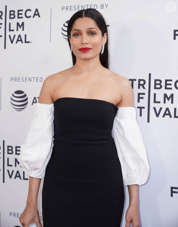 Freida Pinto se rend à la projection du film "Only" au cours du festival du film Tribeca 2019 à New York, le 28 avril 2019.