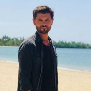 Christophe Beaugrand sur le tournage de "La Villa, la bataille des couples" - Instagram, le 1er août 2018.