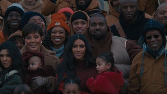 Kanye West et sa famille dans le clip de la chanson "Closed On Sunday". Novembre 2019.