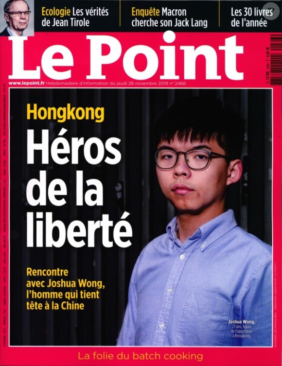 Couverture du magazine "Le Point", numéro du 28 novembre 2019.