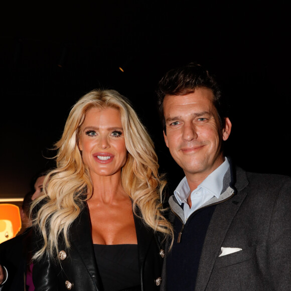 Exclusif - Victoria Silvstedt, Christian Moore lors du vernissage de l'exposition de Boy George "Scarman and other imperfection" à la Galerie GM Design à Monaco le 15 novembre 2019. © Claudia Albuquerque / Bestimage
