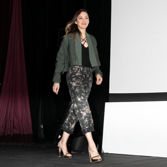 Marion Cotillard participe aux "Conversations" avec Jean-Pierre Lavoignat lors de la 18ème édition du Festival International du Film de Marrakech (FIFM), le 30 novembre 2019. © Romuald Meigneux/Bestimage