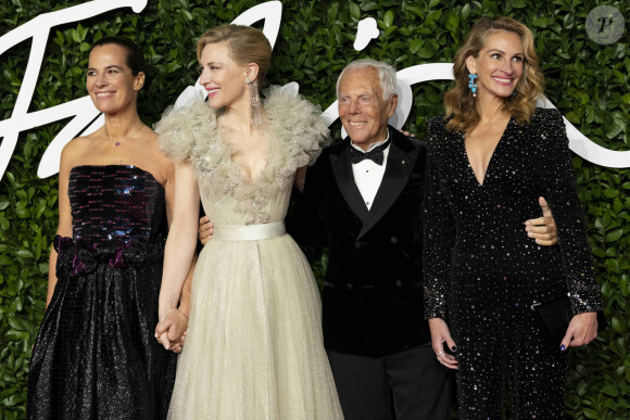 Giorgio Armani and Julia Roberts and Cate Blanchett attend The Fashion Awards 2019 at The Royal Albert Hall. London, UK. 02/12/2019 