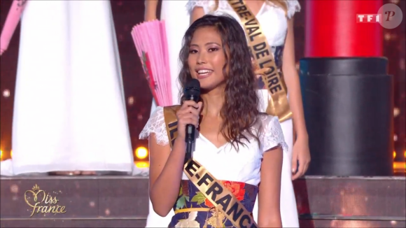Miss Île-de-France : Évelyne De Larichaudy - Élection de Miss France 2020 sur TF1, le 14 décembre 2019.