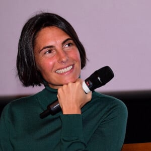 Alessandra Sublet prend la parole autour de la table ronde 'Elles ont osé' pendant le festival 'Lyon Gagne Avec Ses Femmes' dont elle est la marraine, le 14 novembre 2019. © Romain Ducelin / Bestimage