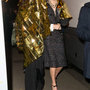 Les top models Gigi Hadid et Mona Tougaard ont participé au défilé Chanel Métiers d'Art et assisté au dîner de l'after-show. Paris, le 4 décembre 2019.