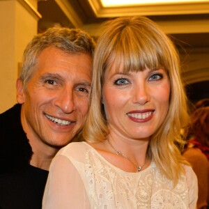 Nagui et sa femme Mélanie Page - Générale de la pièce "L'heureux élu", une comédie de Eric Assous au Théâtre de la Madeleine à Paris le 24 octobre 2016. © Coadic Guirec/Bestimage