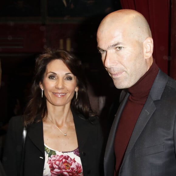 Zinédine Zidane et sa femme Véronique - Dîner de l'équipe de France 98 au Buddha-Bar à Paris à l'occasion des 20 ans de la victoire de l'équipe de France, le 11 juin 2018. © Marc Ausset-Lacroix/Bestimage