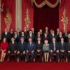 La reine Elisabeth II d'Angleterre donne une réception à Buckingham Palace à l'occasion du Sommet de l'Otan à Londres, le 3 décembre 2019.