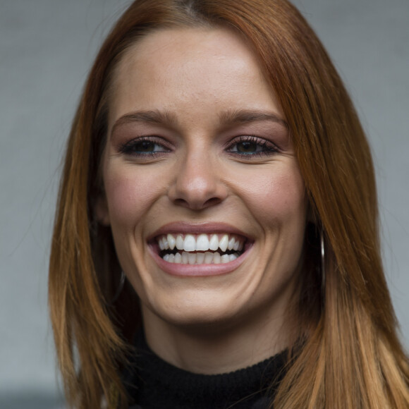 Maëva Coucke (Miss France 2018) - Miss France 2018, Miss France 2015, Miss France 2014, Miss France 2013 et Miss France 2010 participent à la course "Le Défi des Miss" lors du Grand Prix de France à Vincennes Hippodrome de Paris, France, le 11 février 2018. © Pierre Perusseau/Bestimage