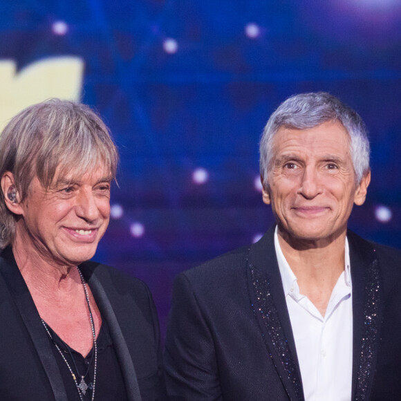 Jean-Louis Aubert, Nagui - Deuxième jour de la 33ème édition du Téléthon au Parc de la Villette à Paris le 7 décembre 2019. Le compteur de la 33ème édition du Téléthon a atteint 74,6 millions d'euros dimanche 8 décembre, en hausse par rapport à l'édition 2018 où l'événement caritatif avait été bousculé par la mobilisation des "gilets jaunes". © Tiziano Da Silva/Bestimage07/12/2019 -