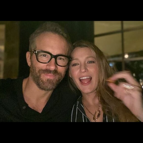 Ryan Reynolds et Blake Lively lors d'une sortie au restaurant en amoureux. Le couple a accueilli un troisième enfant il y a deux mois. Instagram, le 3 octobre 2019.