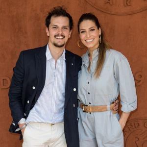 Laury Thilleman (Miss France 2011) et son compagnon le chef cuisinier Juan Arbelaez au village lors des internationaux de tennis de Roland Garros à Paris, France, le 1 juin 2019. © Jacovides-Moreau/Bestimage