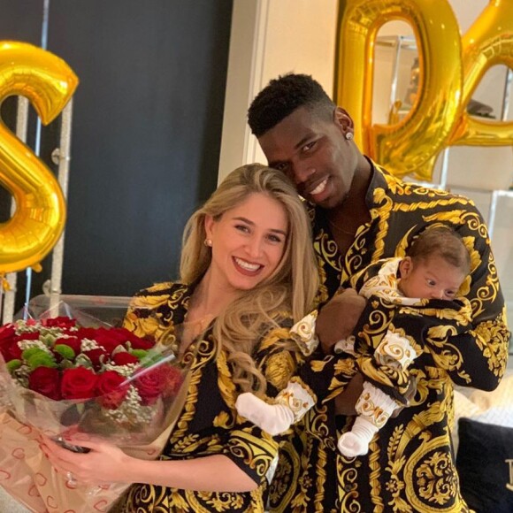 Paul Pogba et sa compagne Maria Salaues ont accueilli leur premier enfant, un garçon, en janvier 2019.