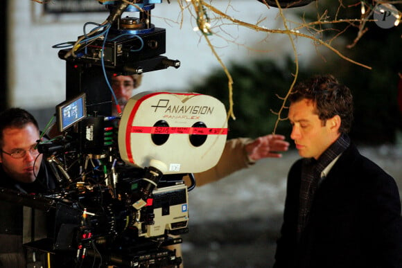 Jude Law sur le tournage du film "The Holiday". Le 10 février 2006.