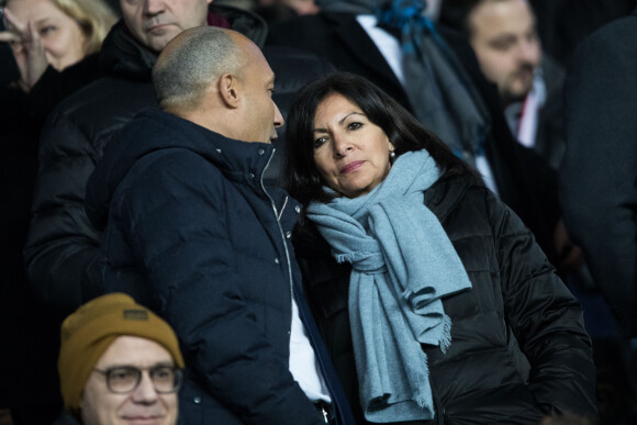 Anne Hidalgo (maire de Paris) dans les tribunes lors du match de Champions League "PSG - Galatasaray (5-0)" au Parc des Princes à Paris, le 11 décembre 2019. © Cyril Moreau/Bestimage
