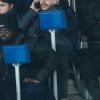 Kev Adams, Issa Doumbia dans les tribunes lors du match de Champions League "PSG - Galatasaray (5-0)" au Parc des Princes à Paris, le 11 décembre 2019. © Cyril Moreau/Bestimage