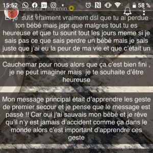 Jessica Thivenin répond à une abonnée, sur Snapchat,le 12 décembre 2019