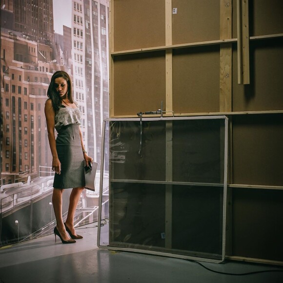 Meghan Markle sur le tournage de la série "Suits", entre 2011 et 2016.