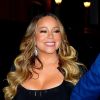 La diva Mariah Carey porte en robe noire pour dîner après un concert de Barbra Streisand à New York, le 3 août 2019.