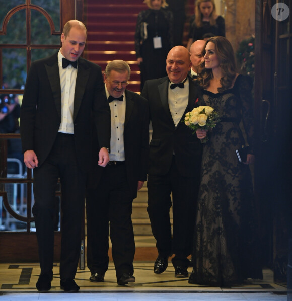 Le prince William, duc de Cambridge, et Kate Middleton, duchesse de Cambridge, lors de la soirée caritative "The Royal Variety Performance" à Londres, le 18 novembre 2019.