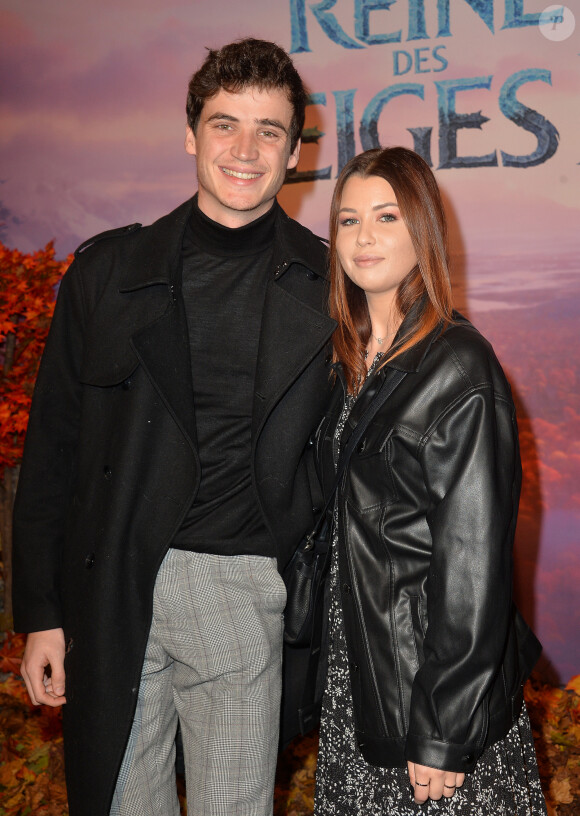 Marie Lopez (Enjoy Phoenix) et son compagnon, le DJ belge Henri PFR - Projection exceptionelle de "La Reine des Neiges 2 " au Grand Rex à Paris le 13 novembre 2019. ©Veeren Ramsamy/Bestimage