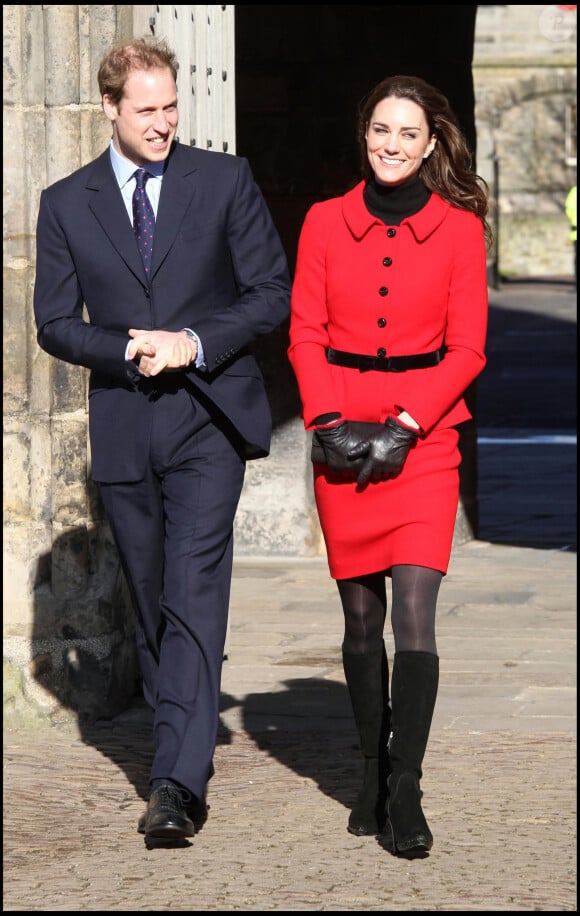 Le prince William et Kate Middleton de retour dans leur université de St Andrews, en Ecosse, en 2011.