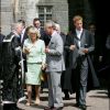 Le prince Charles, son épouse Camilla et le prince William - Remise des diplômes à l'université de St Andrews, en Ecosse, en 2005.