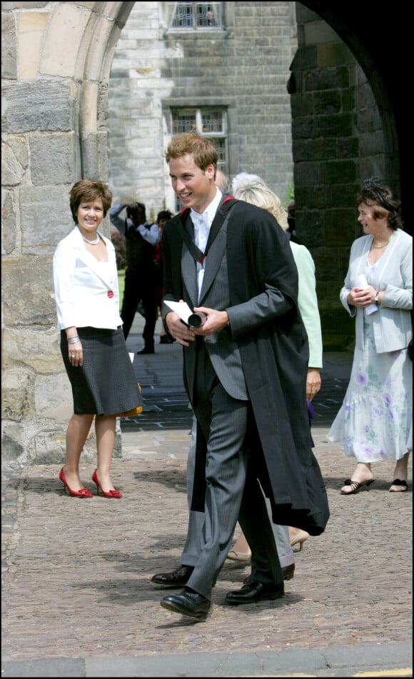 Le prince William - Remise des diplômes à l'université de St Andrews, en Ecosse, en 2005.