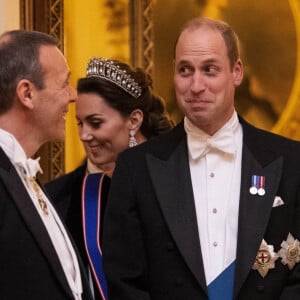 Le prince William, duc de Cambridge, et Kate Middleton, duchesse de Cambridge, Camilla Parker Bowles, duchesse de Cornouailles - La reine Elisabeth II d'Angleterre reçoit les membres du corps diplomatique à Buckingham Palace, le 11 décembre 2019.