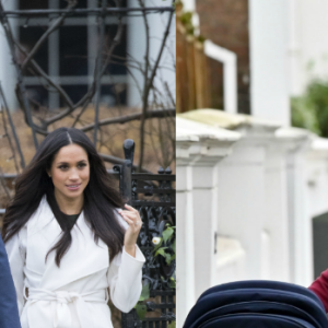 Meghan Markle et Pippa Middleton, toutes les deux adeptes des manteaux en laine ceinturés à large col. Ici, la duchesse de Sussex en 2017 et Pippa Middleton en décembre 2019.