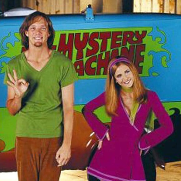 Freddie Prinze Jr., Linda Cardellini, Matthew Lillard et Sarah Michelle Gellar dans le film "Scooby Doo". Le 7 mars 2001.