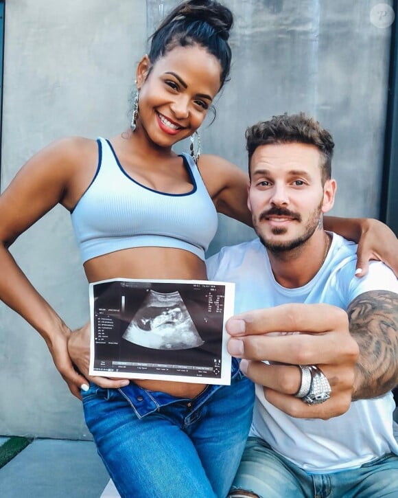 Christina Milian et M. Pokora annoncent l'arrivée d'un futur bébé sur Instagram. Juillet 2019.