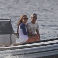 Marc Anthony et son ex-petite amie Chloe Green à la Barbade. Le 31 décembre 2013.