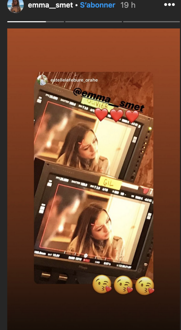 Estelle Lefébure rend visite à sa fille Emma Smet sur le tournage de "Demain nous appartient" - Instagram, 19 décembre 2019