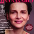 Juliette Binoche en couverture du magazine "Psychologies", numéro de janvier 2020.
