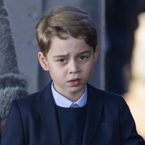 Le prince George de Cambridge lors de la messe de Noël en l'église Sainte-Marie-Madeleine à Sandringham au Royaume-Uni, le 25 décembre 2019.