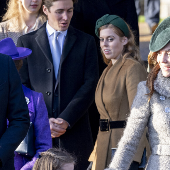 Catherine (Kate) Middleton, duchesse de Cambridge et la princesse Charlotte de Cambridge lors de la messe de Noël en l'église Sainte-Marie-Madeleine à Sandringham au Royaume-Uni, le 25 décembre 2019.