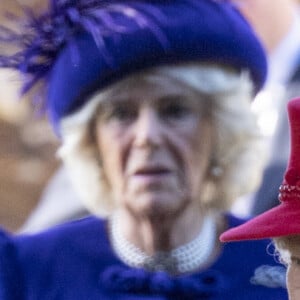 La reine Elisabeth II d'Angleterre lors de la messe de Noël en l'église Sainte-Marie-Madeleine à Sandringham au Royaume-Uni, le 25 décembre 2019.