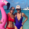 Laeticia Hallyday et son amie Liliane Jossua en vacances sur l'île de Saint-Barthélémy, le 7 décembre 2019.